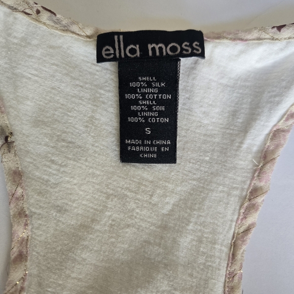 ELLA MOSS Silk and Cotton Blend Top. Size S - Picture 2 of 8